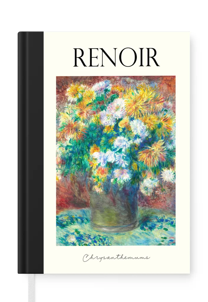 MuchoWow® Notizbuch Tagebuch Haushaltsbuch Notebook A5 Kunst - Renoir - Blumen - Notizblock - Notizheft - Notebook - Schreibblock - Papier